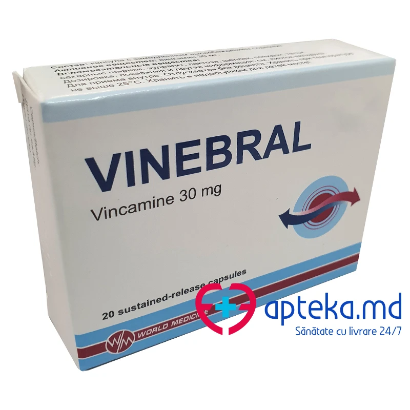 Vinebral 30 mg capsule cu eliberare prelungită