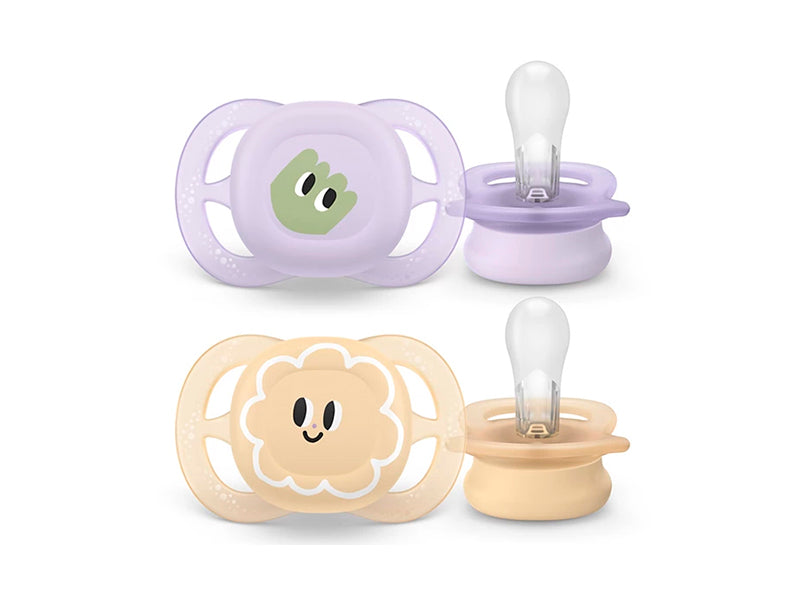 Philips Avent Ultra Start Suzete din silicon 0-2m mov-portocaliu 2 bu
