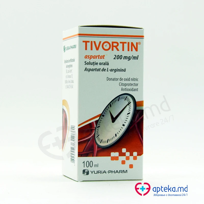 Tivortin aspartat 200 mg/ml / 100 ml soluţie orală
