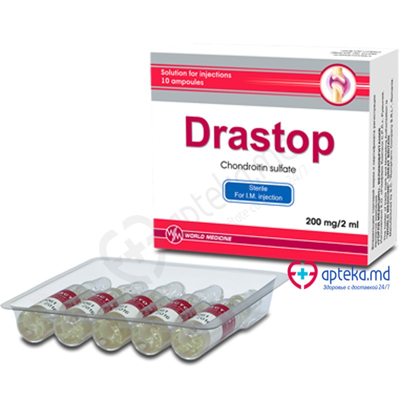 Drastop 100 mg/ml / 2 ml soluţie injectabilă