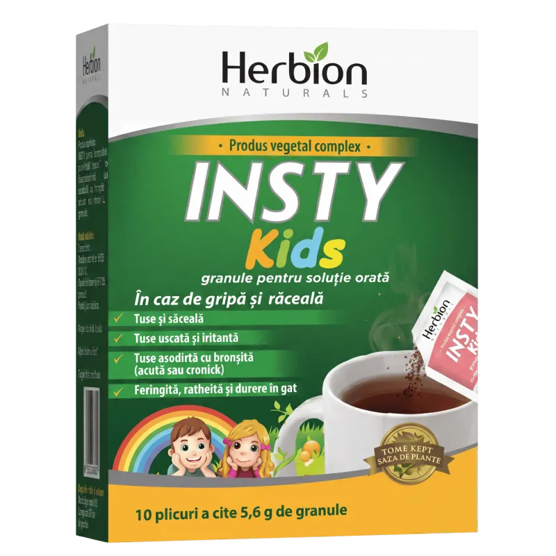 Insty Kids 1000 mg/100 mg/70 mg / 5,6 g granule pentru soluţie orală