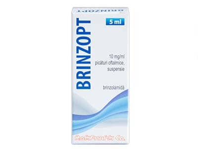 Brinzopt 10 mg/ml / 5 ml picături oftalmice, suspensie
