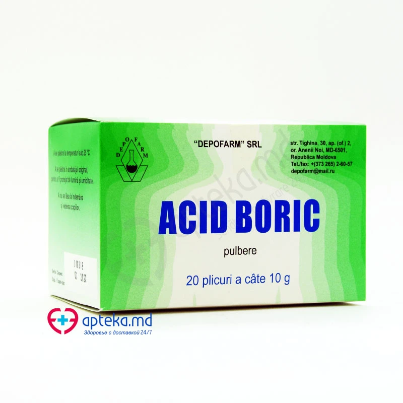 Acid boric pulbere 10 г N20