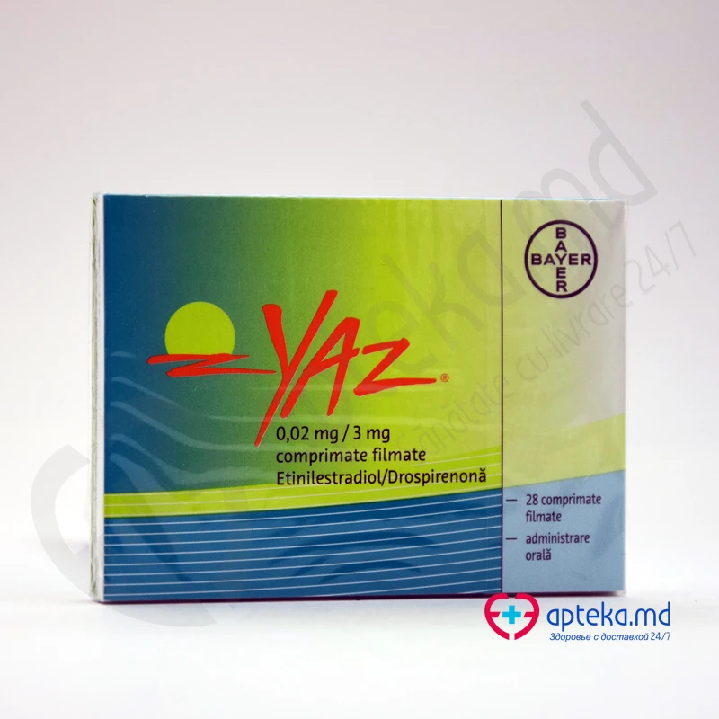 Yaz 0,02 mg/3 mg 0,02 mg/3 mg comprimate filmate
