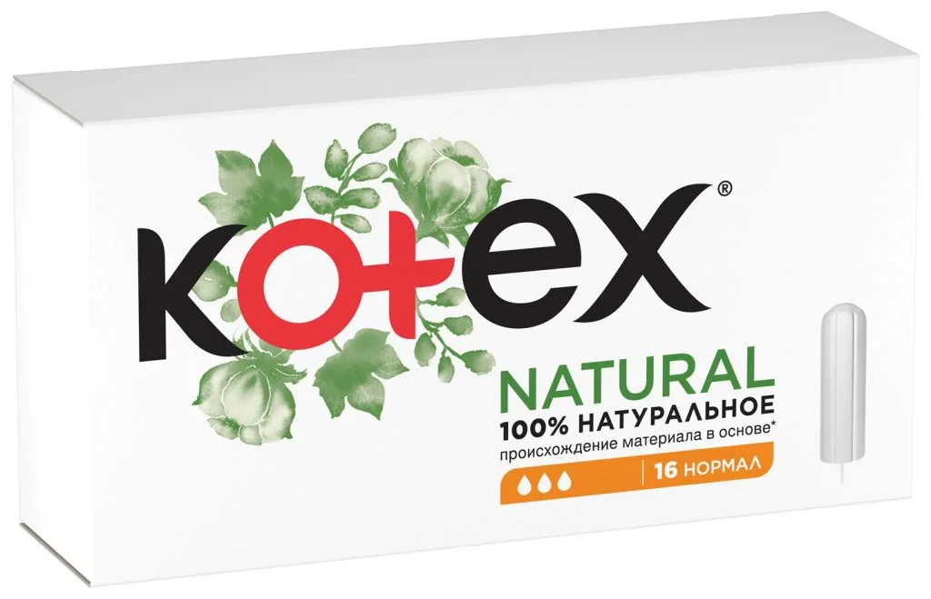 Tampoane igienice Kotex Natural Normal, 16 buc.