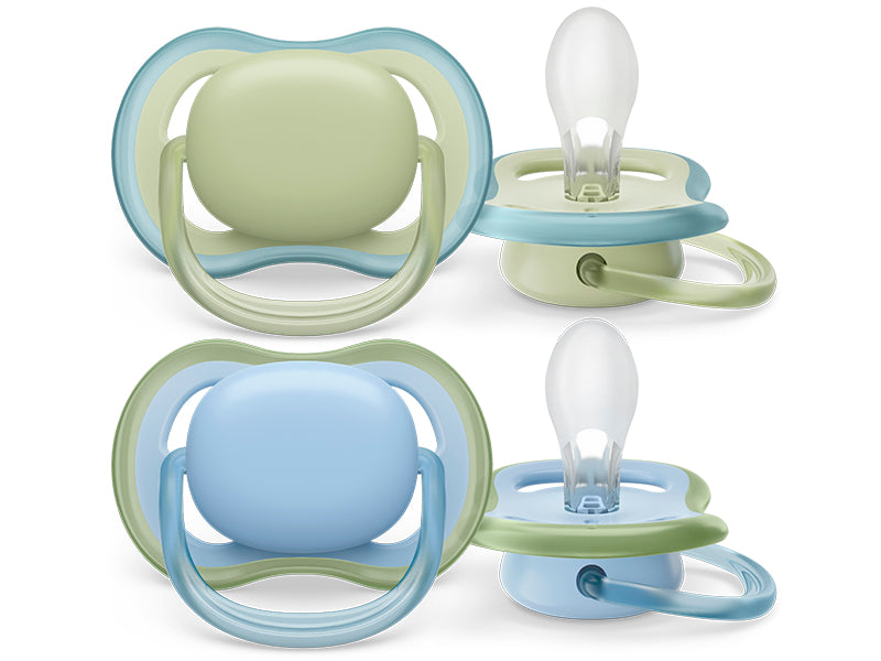 Philips Avent Ultra Soft Suzete din silicon Boy 0-6m 2 buc SCF085/21