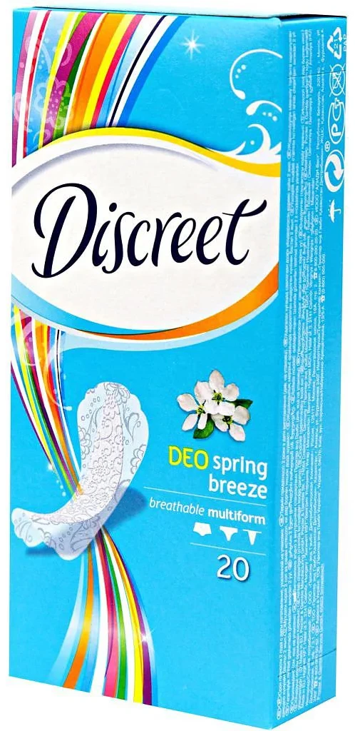 Absorbante zilnice Discreet Deo Spring Breeze, 20 buc.