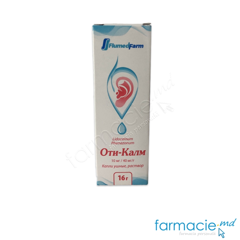 Oti-Calm 10 mg/40 mg/g / 16 g picături auriculare, soluţie