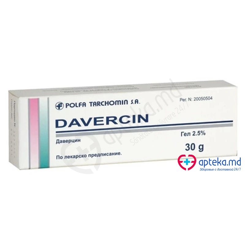 Davercin 25 mg/g / 30 g gel