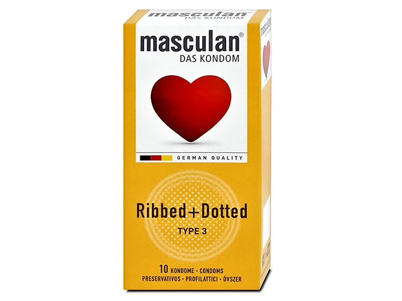 Masculan Type 3 Ribbed+Dotted N10