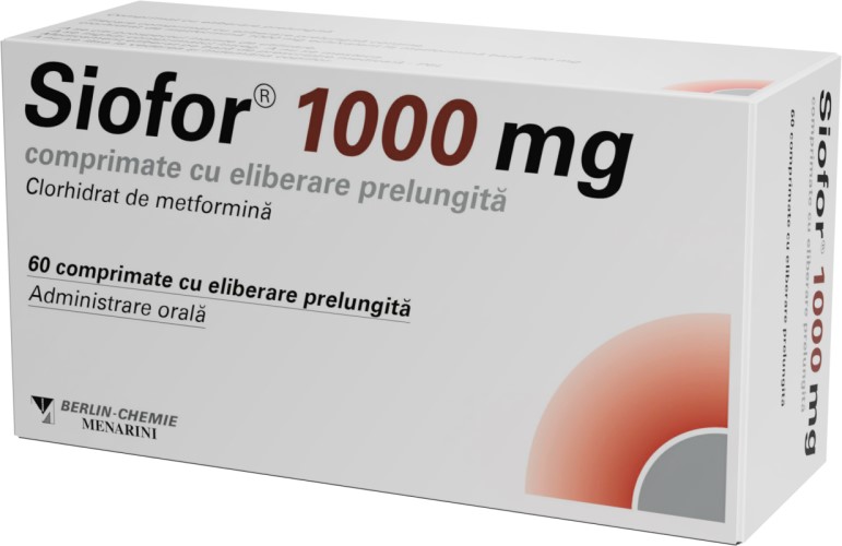 Siofor XR 1000 1000 mg comprimate cu eliberare prelungită