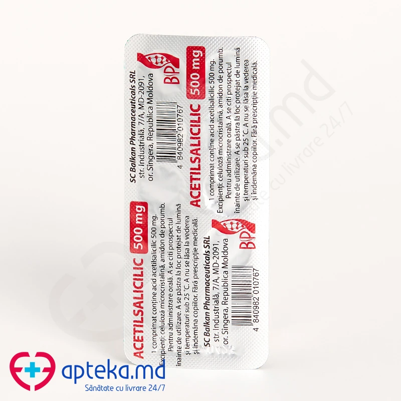 Acid acetilsalicilic 500 mg comprimate