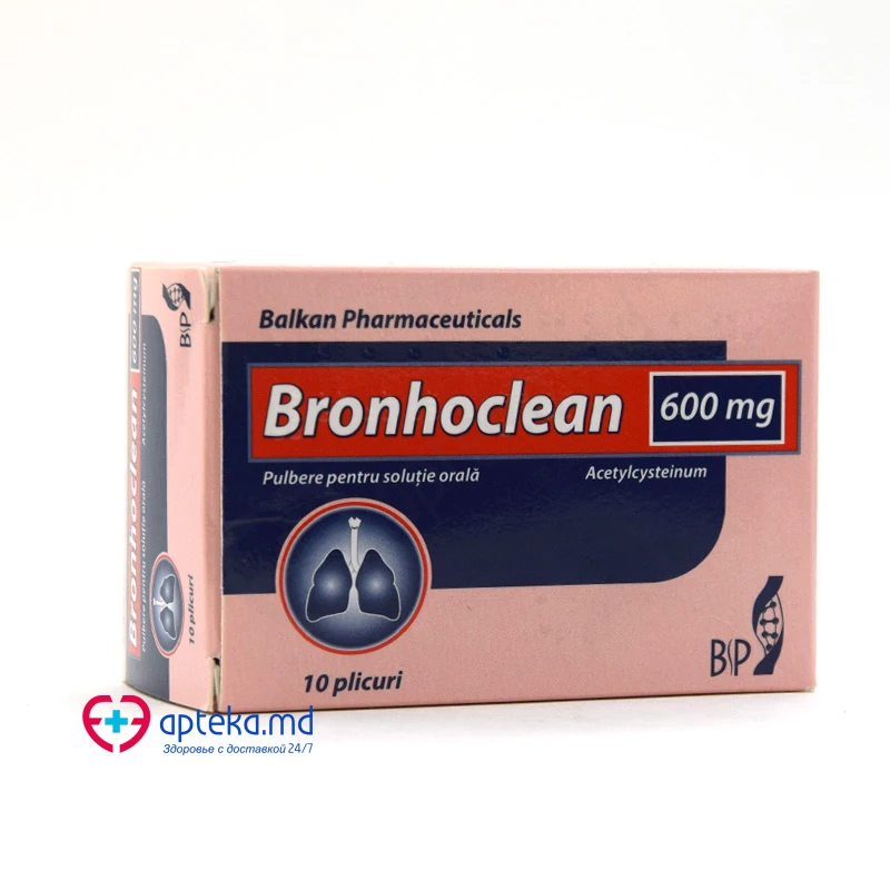 Bronhoclean 600 mg pulbere pentru soluţie orală