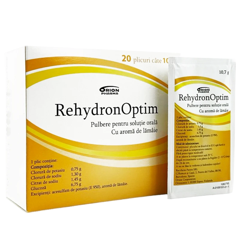 Rehydron Optim - pulbere pentru soluţie orală