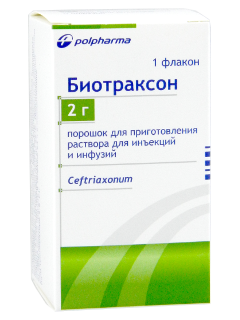 Biotraxon 2 g pulbere pentru soluţie injectabilă/perfuzabilă