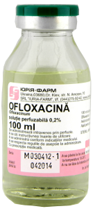 Ofloxacină 2 mg/ml / 100 ml soluţie perfuzabilă