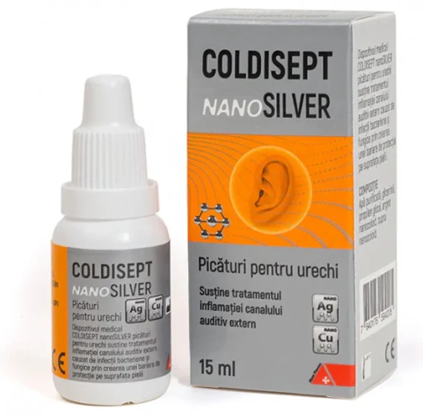 Coldisept Nanosilver picături auriculare 15 мл