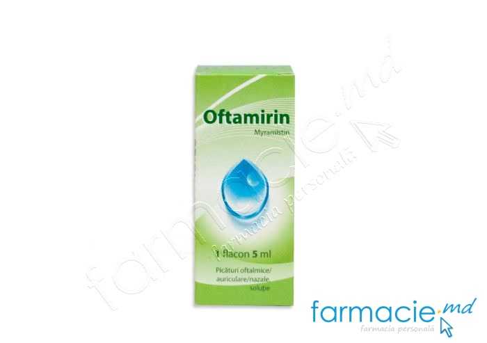 Oftamirin 0,1 mg/ml / 5 ml picaturi oftalmice/auriculare/nazale, soluţie