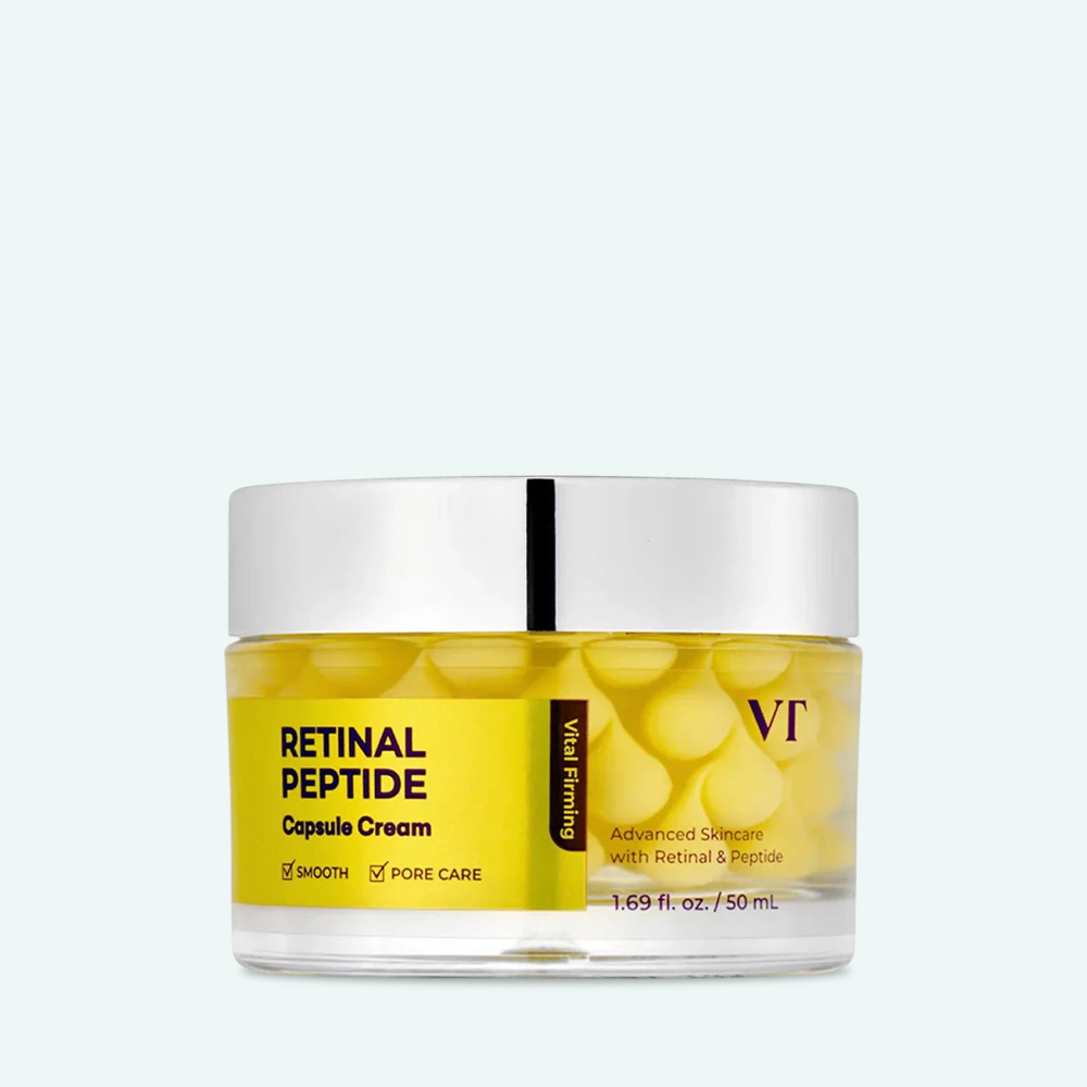 Cremă anti-age cu retinal și 9 peptide VT Cosmetics Retinal Peptide Capsule Cream – 50 ml