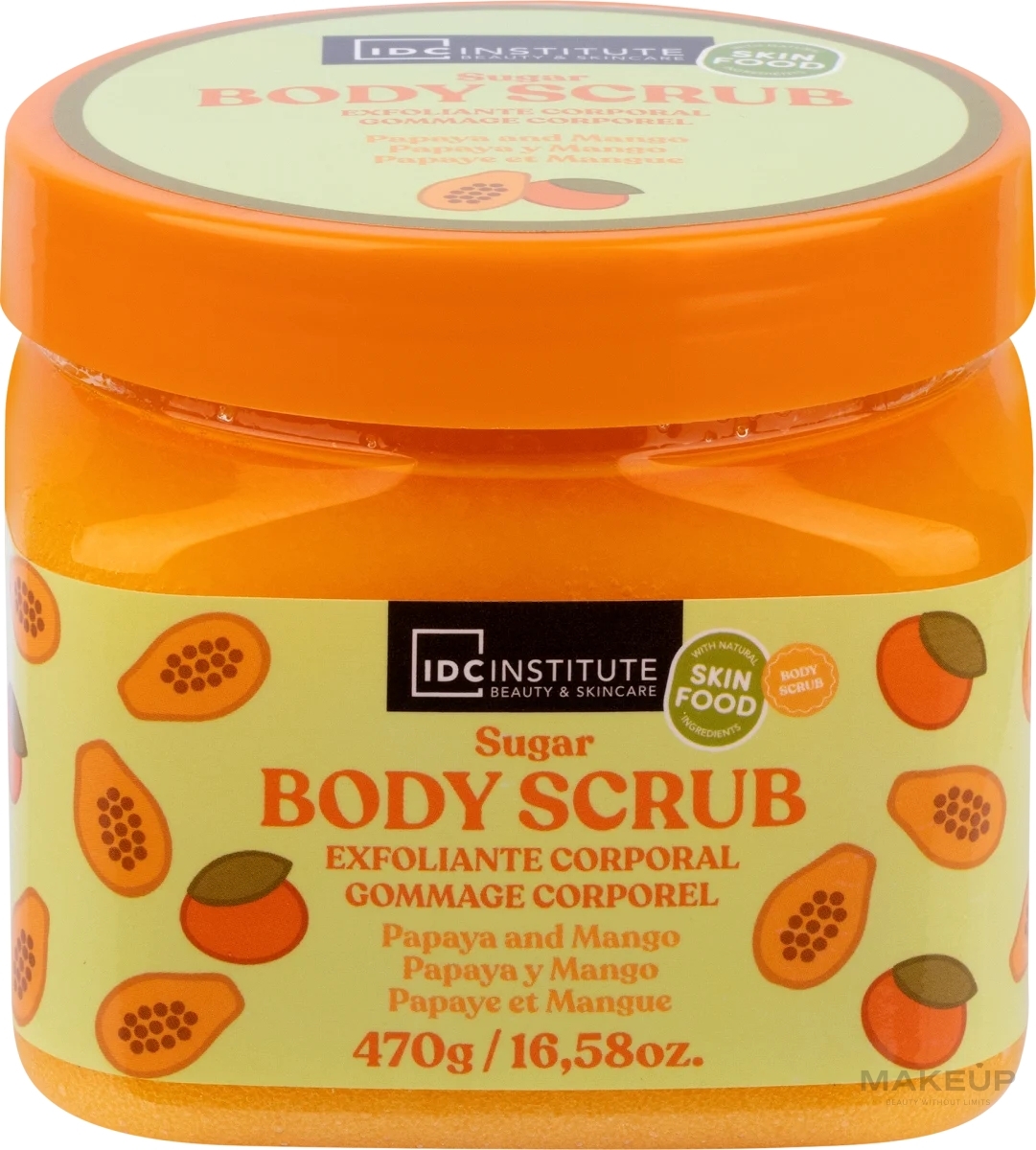 IDC Institute Сахарный скраб для тела "Папайя и манго" IDC Institute Sugar Body Scrub Papaya & Mango 470 g