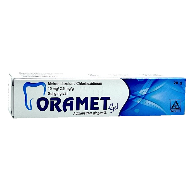 Oramet 10 mg + 2,5 mg/g / 20 g gel gingival