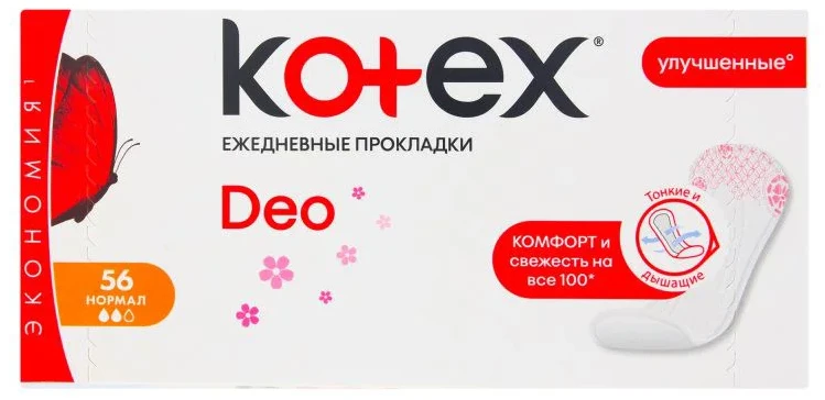 Absorbante zilnice Kotex Deo Normal, 56 buc.