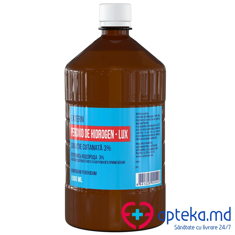 Peroxid de hidrogen-ElaDum 30 mg/ml / 1000 ml soluţie cutanată