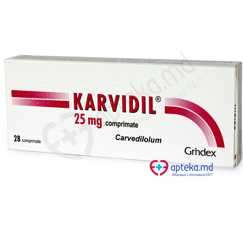Karvidil 25 mg comprimate