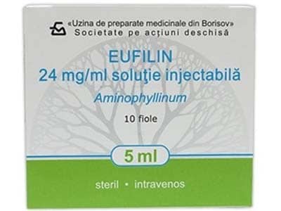 Eufilin 24 mg/ml / 5 ml soluţie injectabilă