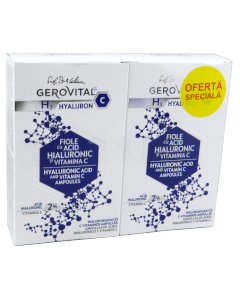 Farmec Gerovital H3 Hyaluron C Fiole cu acid hialuronic si vit 10 comp