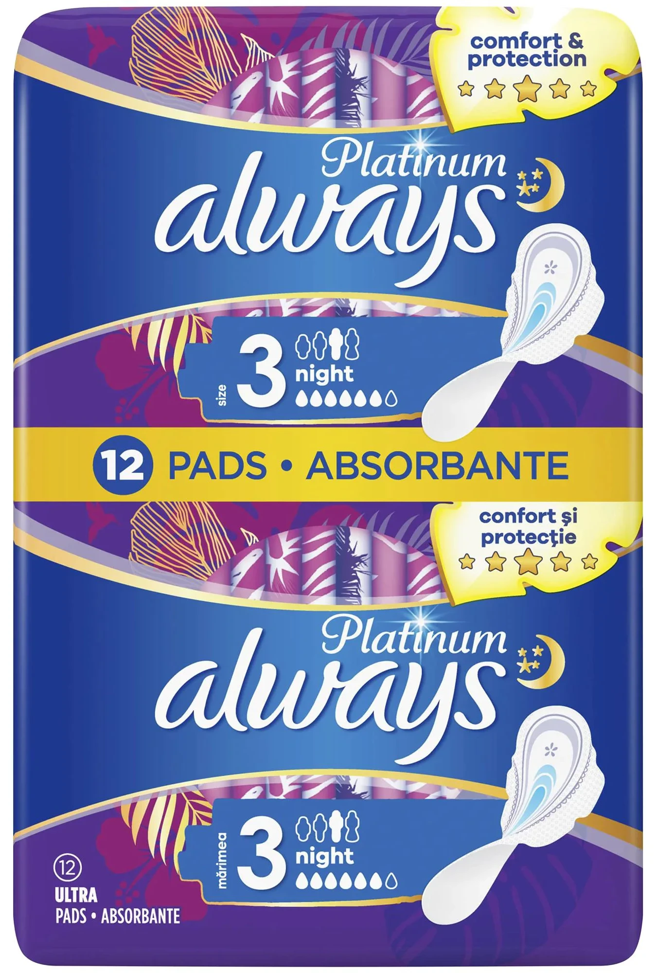 Absorbante Always Platinum Ultra Night Duo, 12 buc.
