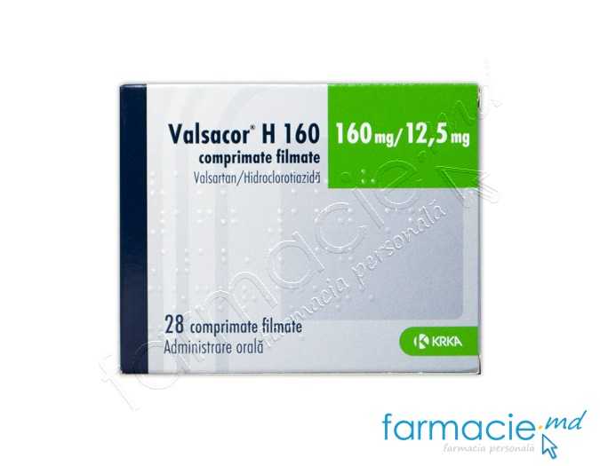 Valsacor H 160 160 mg/12,5 mg comprimate filmate
