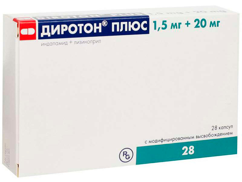 Diroton Plus 20 mg/1,5 mg capsule cu eliberare modificată