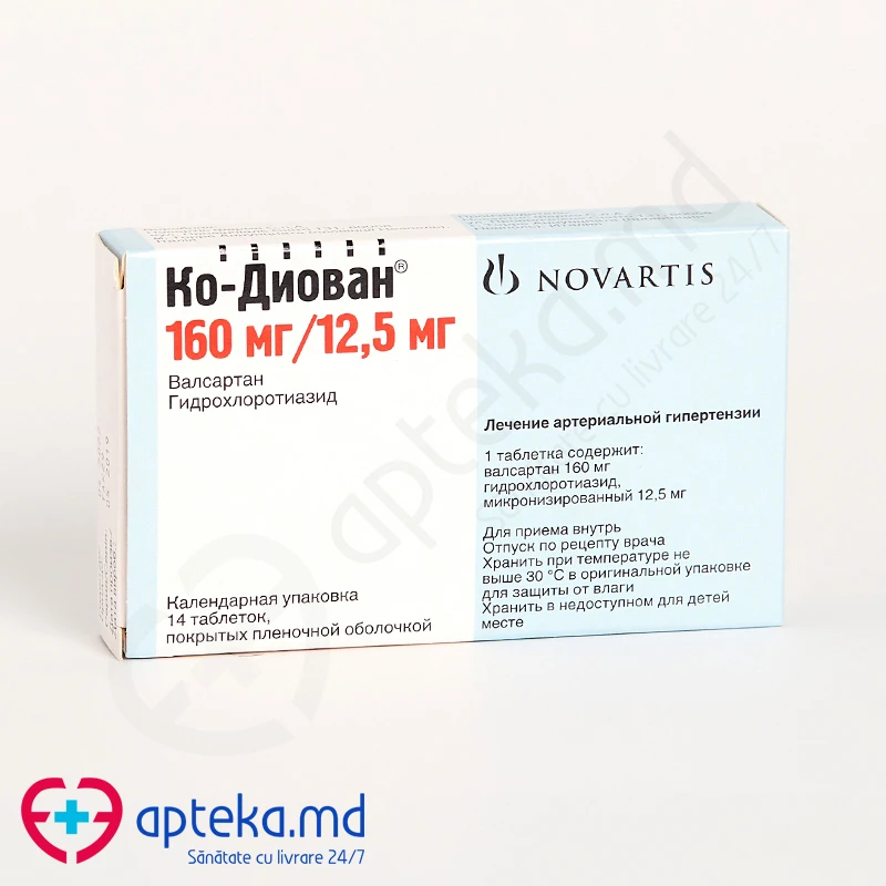 Co-Diovan 160 mg/12,5 mg comprimate filmate