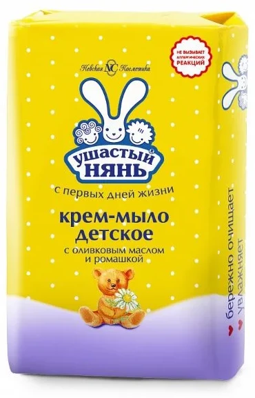 Sapun-crema Ушастый нянь cu ulei de masline si romanita, 90 g