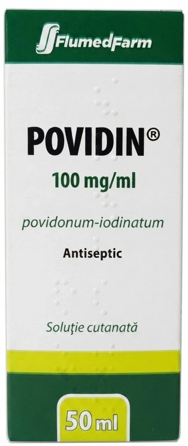 Povidin 100 mg/ml / 150 ml soluţie cutanată