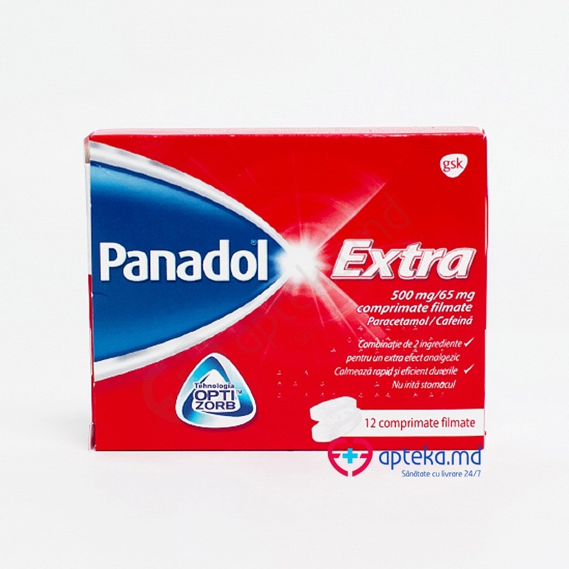 Panadol Extra 500 mg/65 mg comprimate filmate