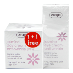 Ziaja Jasmine de zi antirid 50+ + Jasmine de ochi 50+ 50 ml Cremă 1 comp