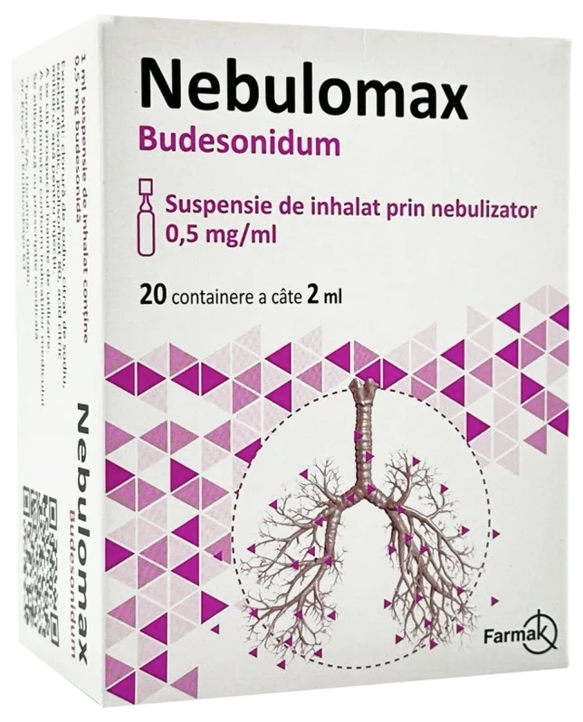 Nebulomax 0,5 mg/ml / 2 ml suspensie de inhalat prin nebulizator