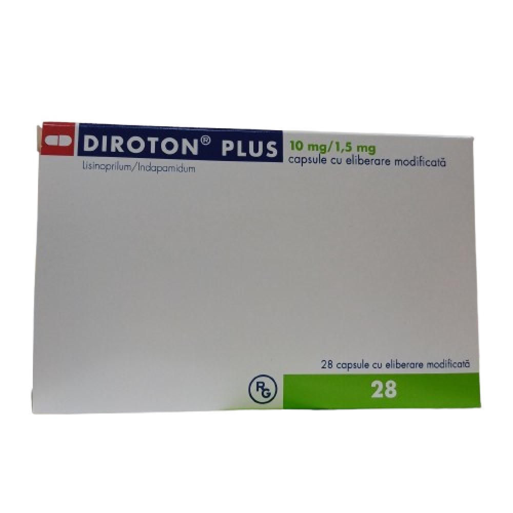 Diroton Plus 10 mg/1,5 mg capsule cu eliberare modificată