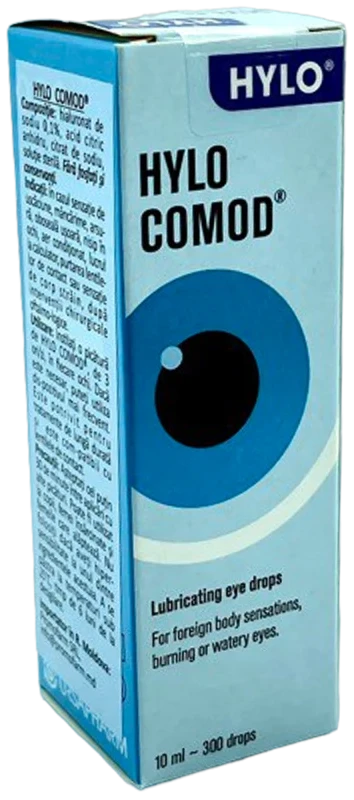 Hylo-Comod picături oftalmologice 10 ml (hialuronat de sodiu 1 mg/ml)