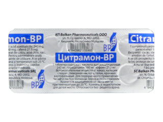Citramon-BP 240 mg/180 mg/27.5 mg comprimate