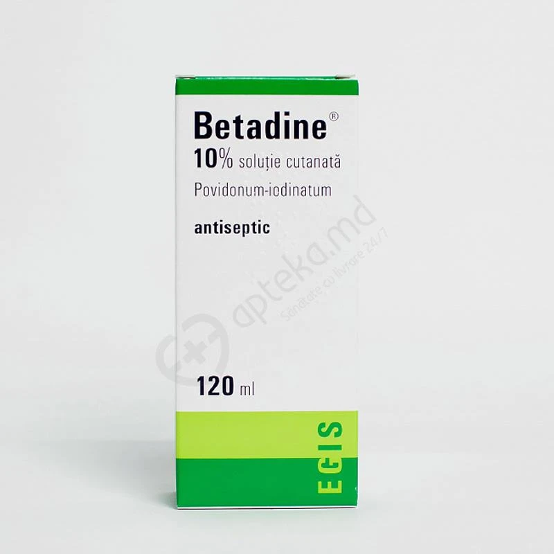 Betadine 100 mg/ml / 120 ml soluţie cutanată