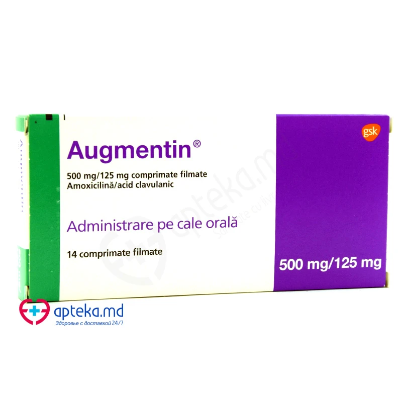 Augmentin 500 mg + 125 mg comprimate filmate