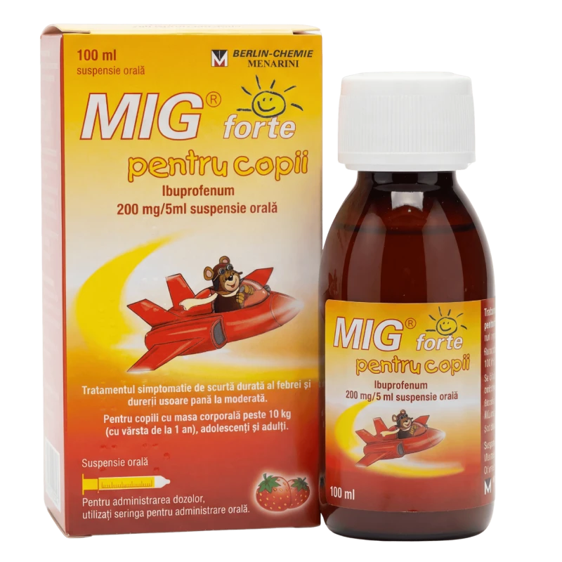 Mig forte pentru copii 40 mg/ml / 100 ml suspensie orală