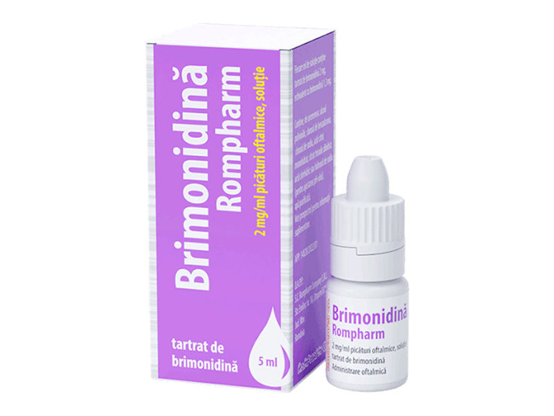 Brimonidină Rompharm 2 mg/ml / 5 ml picături oftalmice, soluţie