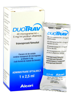 DuoTrav 40 mcg/5 mg/ml / 2,5 ml picături oftalmice, soluţie