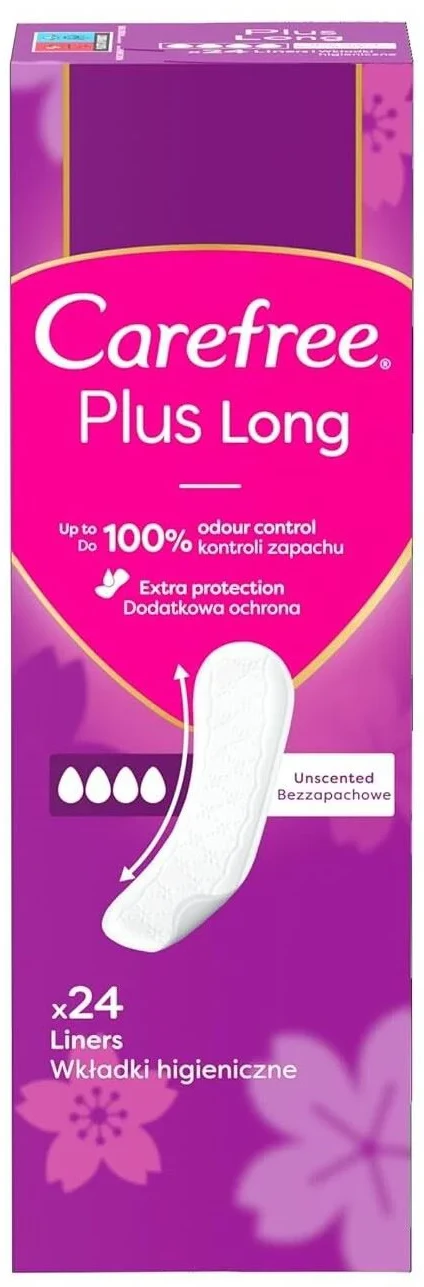 Absorbante Carefree Long Plus, 24 buc.