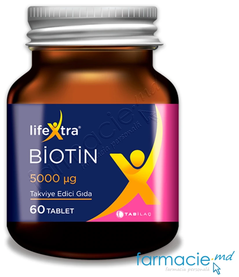 Tab Ilac Biotină 5000 mcg N60