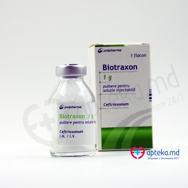 Biotraxon 1 g pulbere pentru soluţie injectabilă